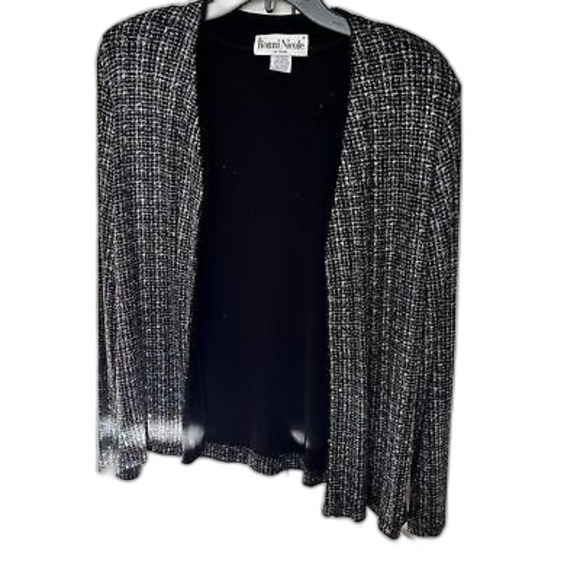 Ronni Nicole Sparkle Top & Cardigan Set Formal Party Black Silver Sz. small NWT - Picture 5 of 9